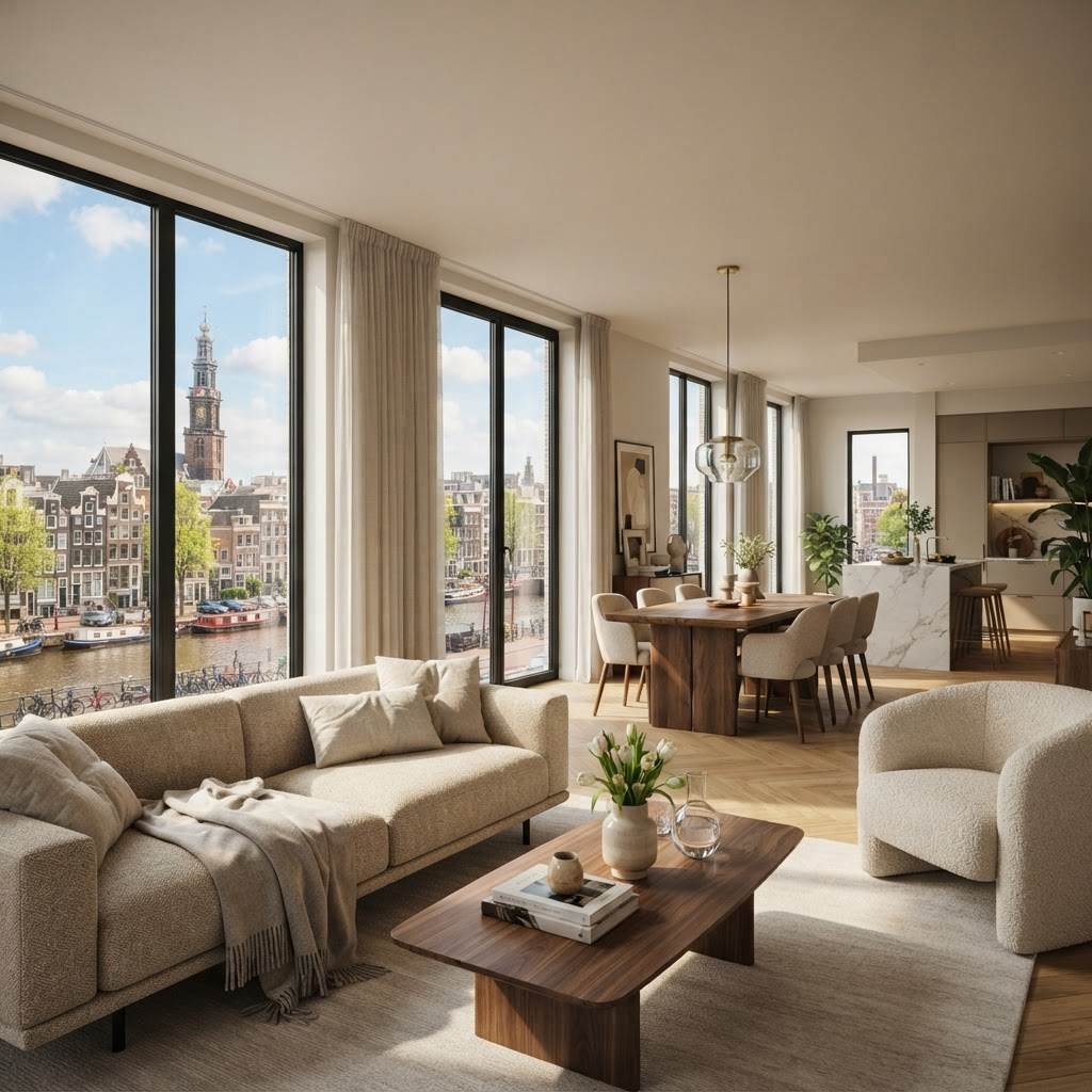 Modern appartement in een Nederlandse stad